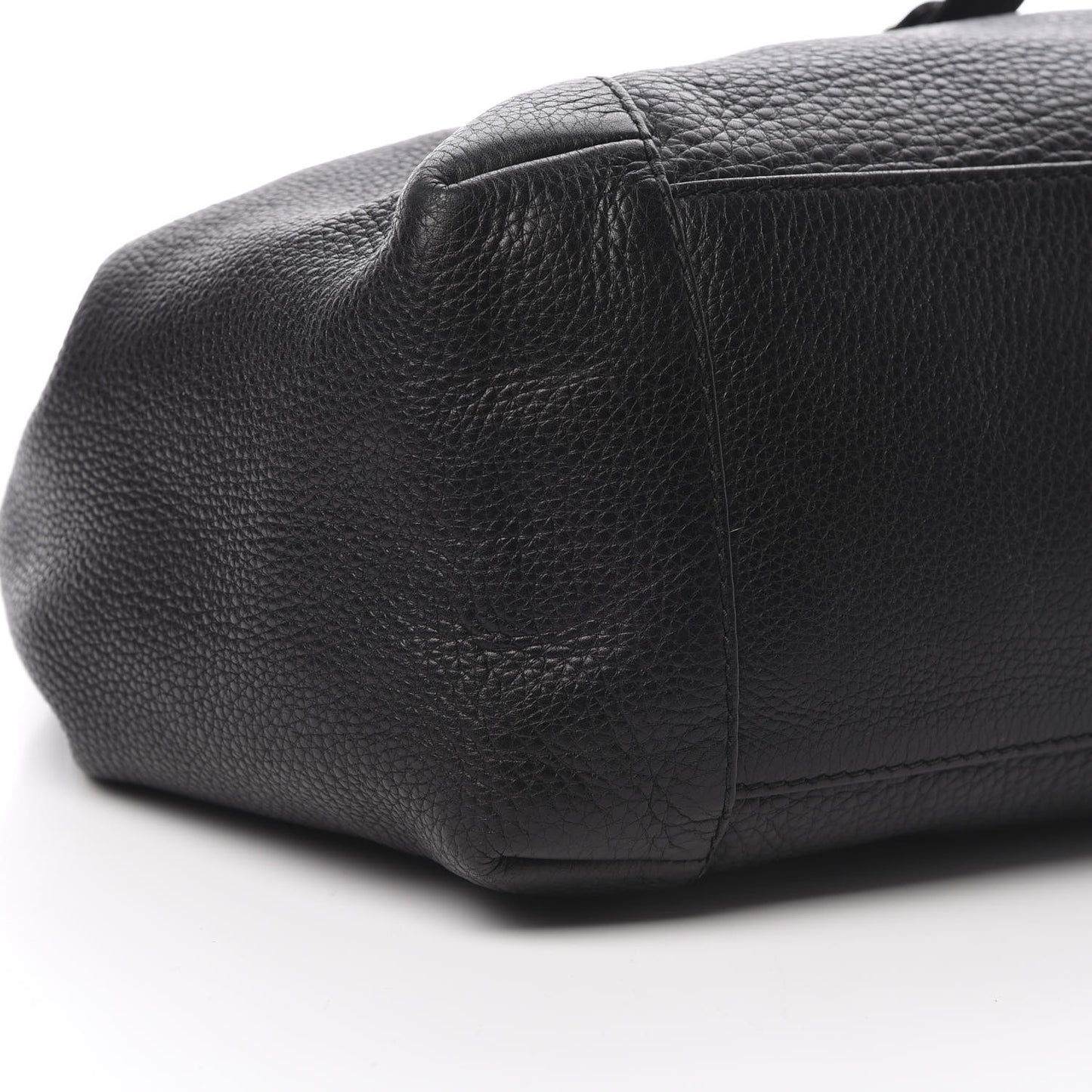 Pebbled Calfskin Medium Greenwich Shoulder Bag Black