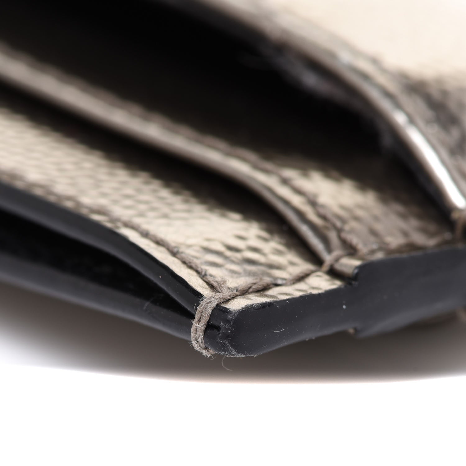 Saint Laurent Metallic Grain De Poudre Matelasse Chevron Monogram Credit Card Case Pimbo 11 of 11