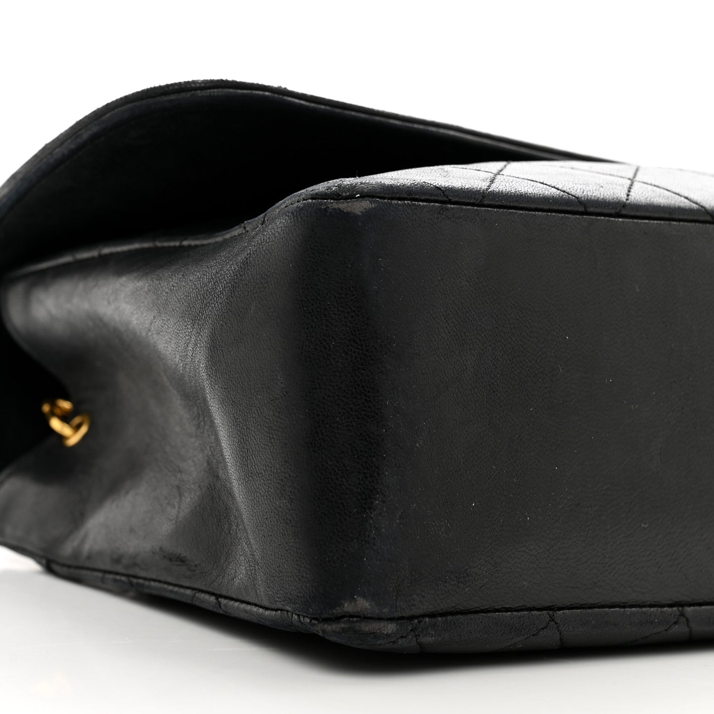 Lambskin Quilted Medium Single Flap Black