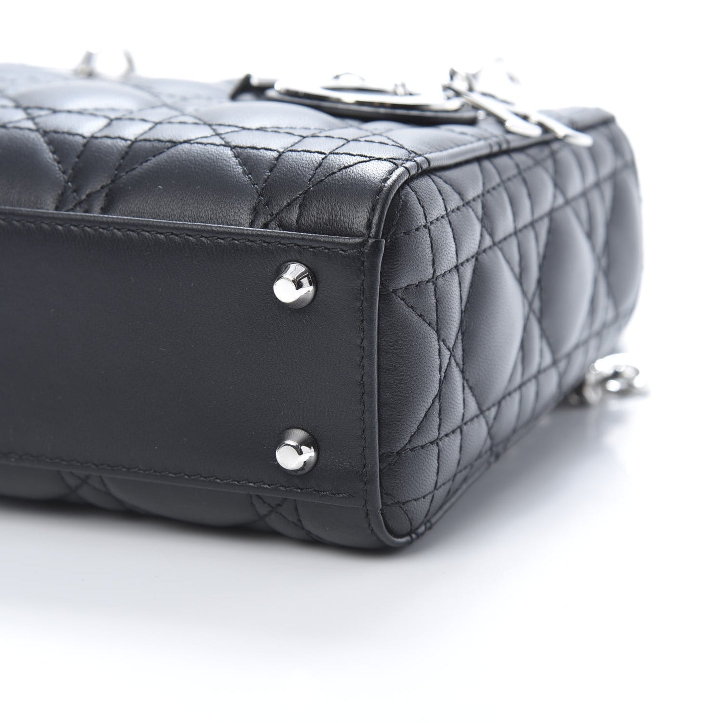 Lambskin Cannage Mini Lady Dior Black