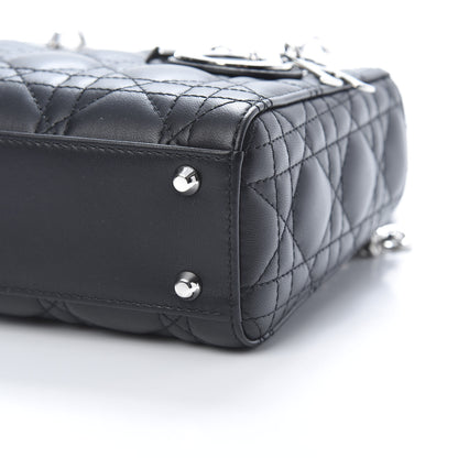 Christian Dior Lambskin Cannage Mini Lady Dior Black 10 of 11