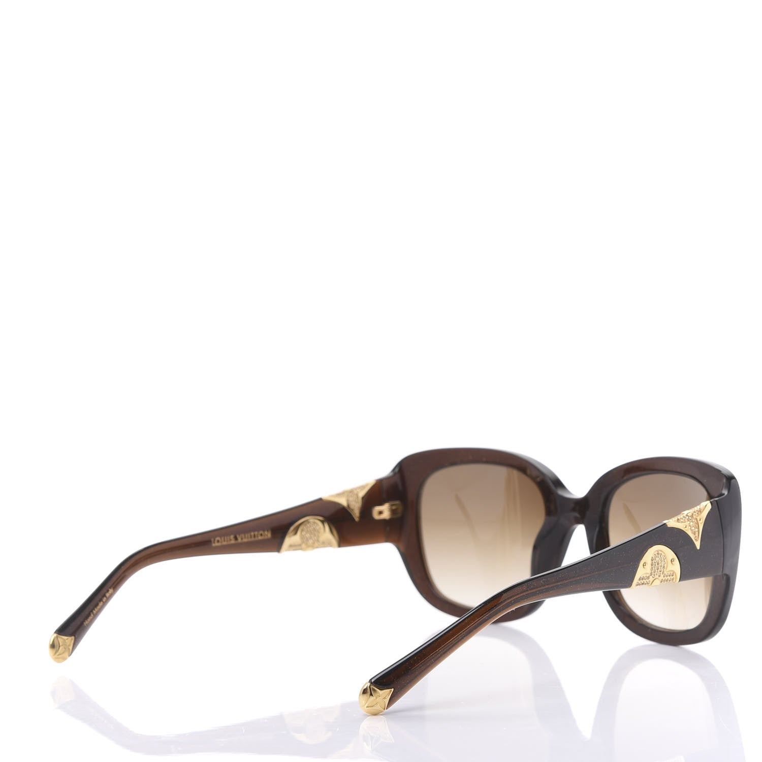 Louis Vuitton Iris PM Sunglasses Z0681W Brown Speckling 3 of 8