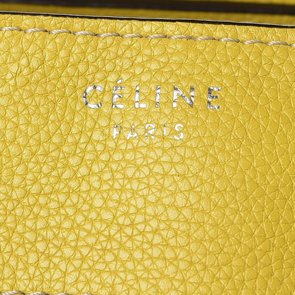 Celine Drummed Calfskin Mini Luggage Citron 12 of 18