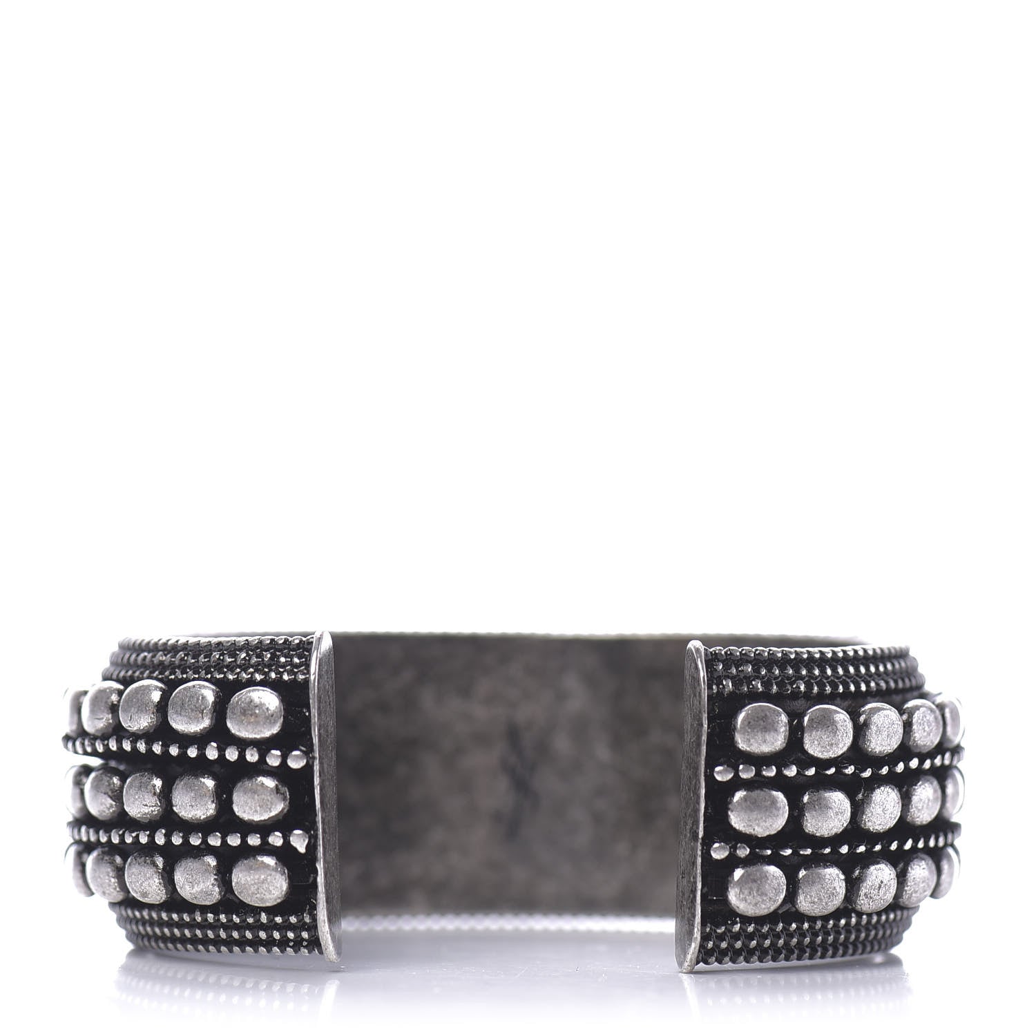 Saint Laurent Brass Marrakech Motif Bracelet Silver 3 of 4