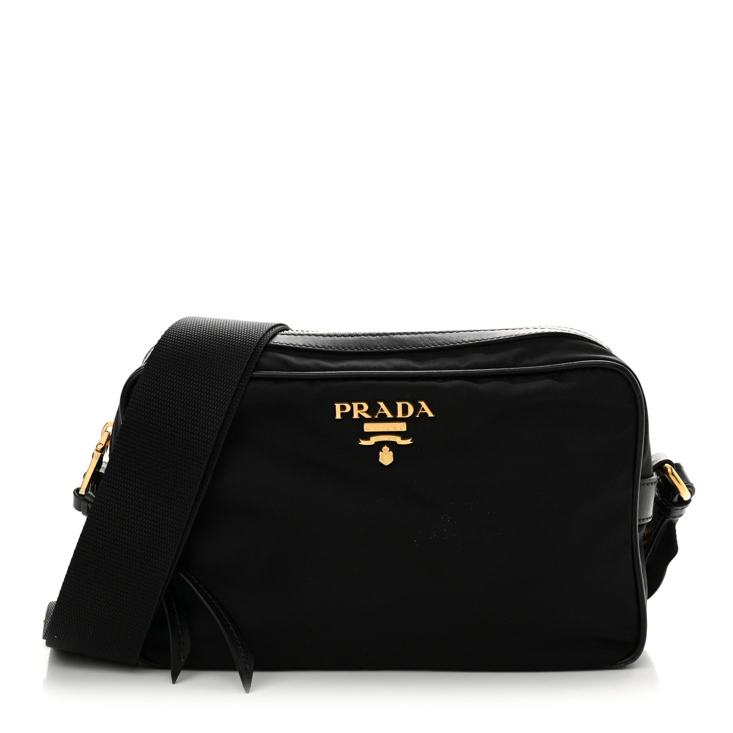Prada Tessuto Nylon Soft Calf Camera Bag Black 1 of 14