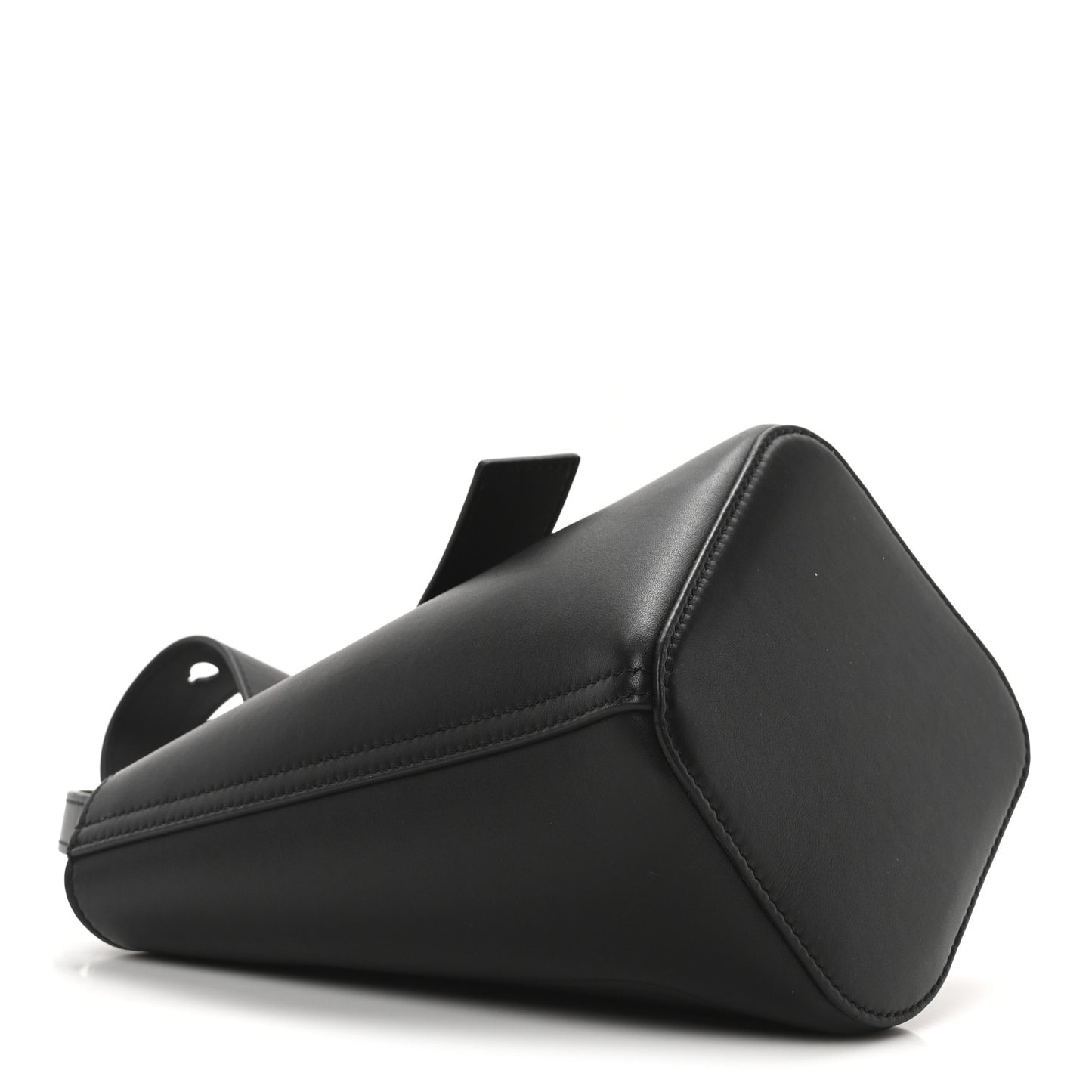 Soft Grained Calfskin Mini Pebble Bucket Bag Black