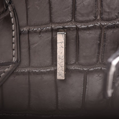 Hermes Matte Niloticus Crocodile Birkin 30 Gris Elephant 12 of 45