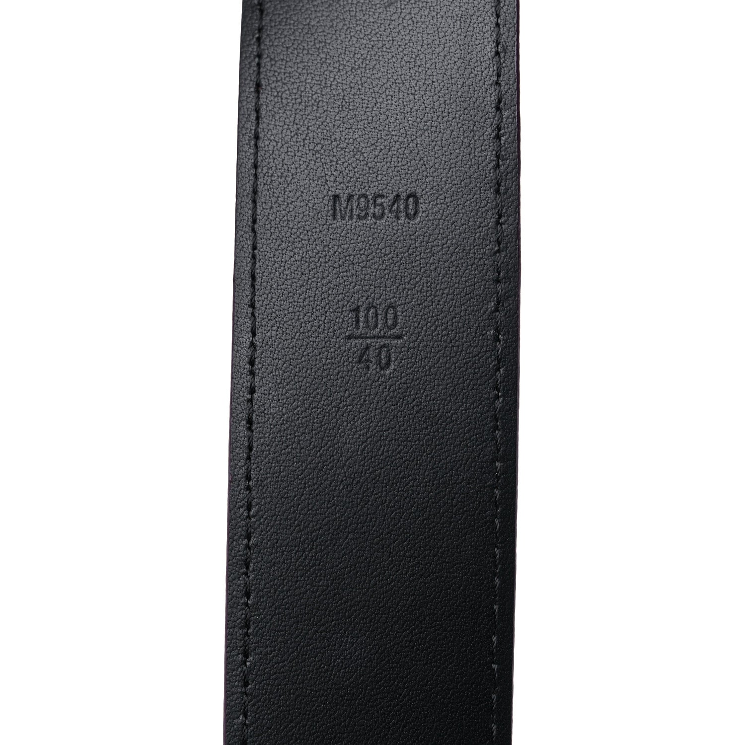 Louis Vuitton Suede Calfskin Mini Damier Belt 100 40 Bordeaux 3 of 6