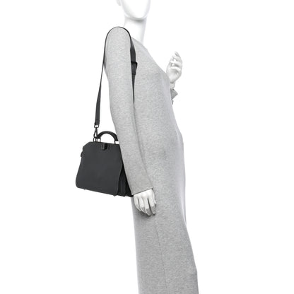 Fendi Cuoio Romano Vitello Cover Glazed Fabric Bi-Color FF 1974 Mini Peekaboo I SEE U Satchel Asfalto Praline Tobacco Moro 2 of 11