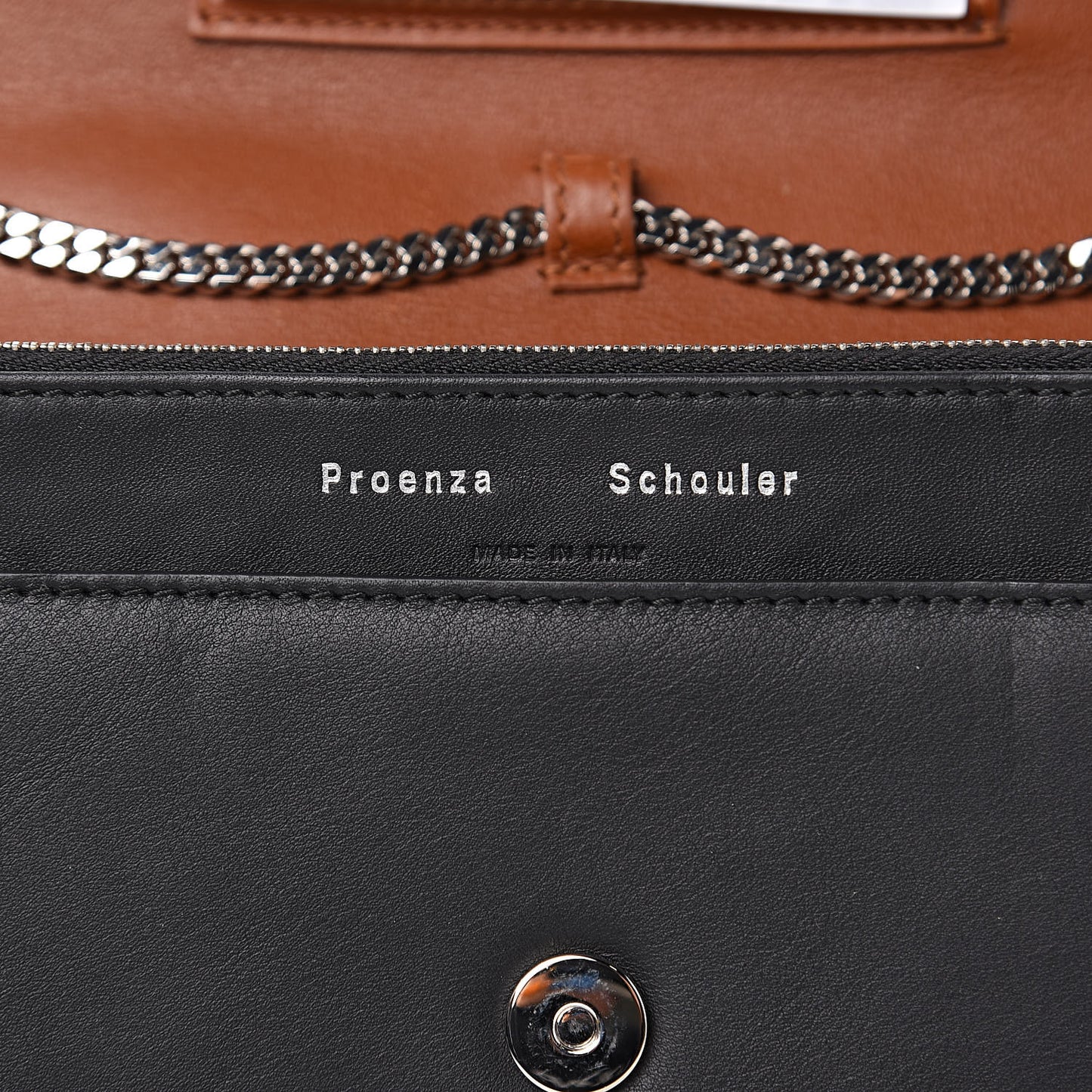 Smooth Calfskin PS11 Chain Wallet Black