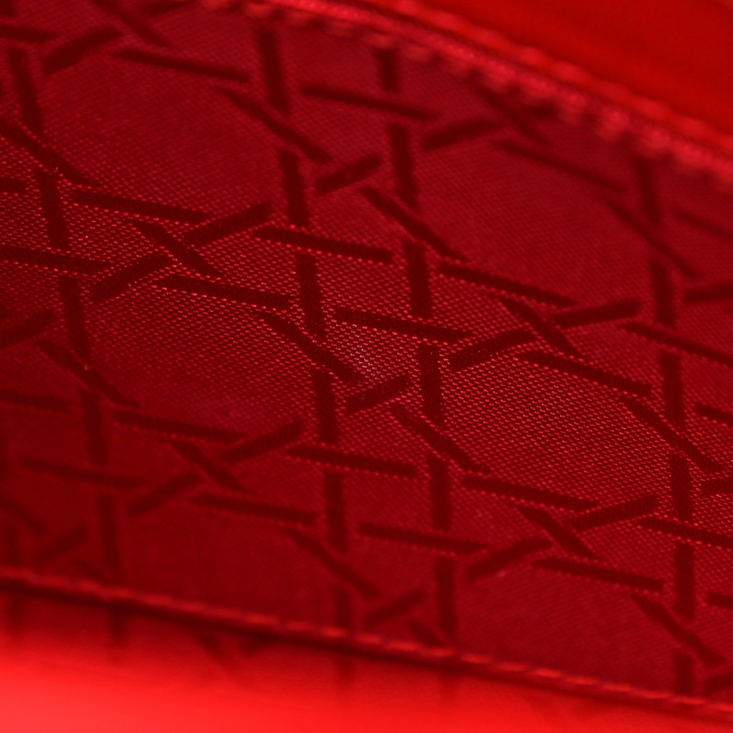 Lambskin Cannage Small Lucky Badges My Lady Dior Red