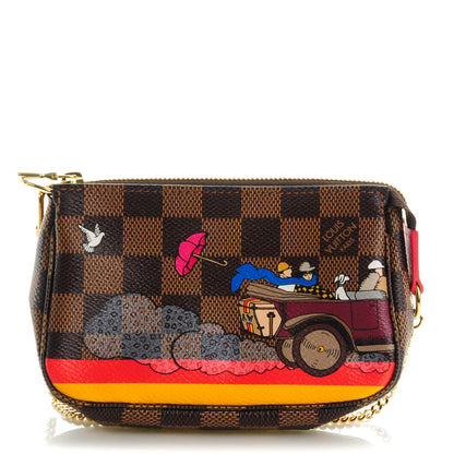Louis Vuitton Damier Ebene 2015 Christmas Animation Mini Pochette Accessories 1 of 7