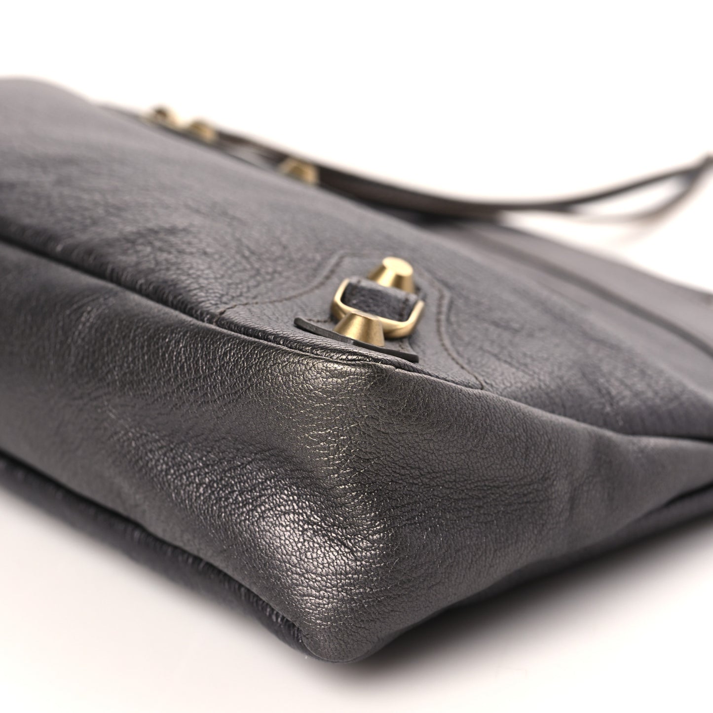 Chevre Classic Gold Hardware Premier Clutch Bronze