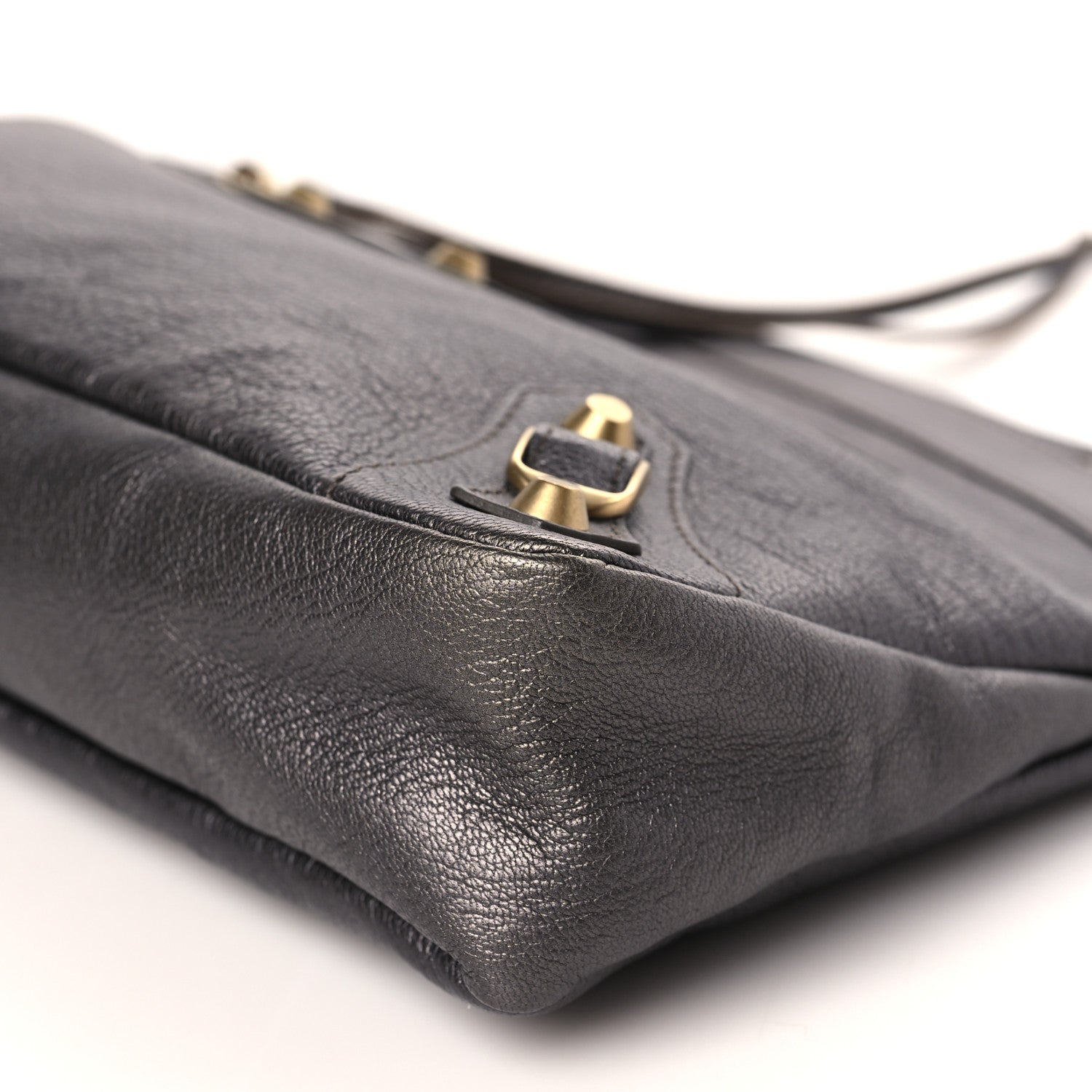 Balenciaga Chevre Classic Gold Hardware Premier Clutch Bronze 9 of 9