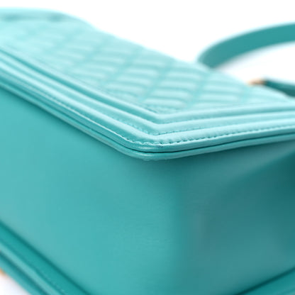 Chanel Calfskin Quilted Medium Boy Flap Turquoise 10 of 12
