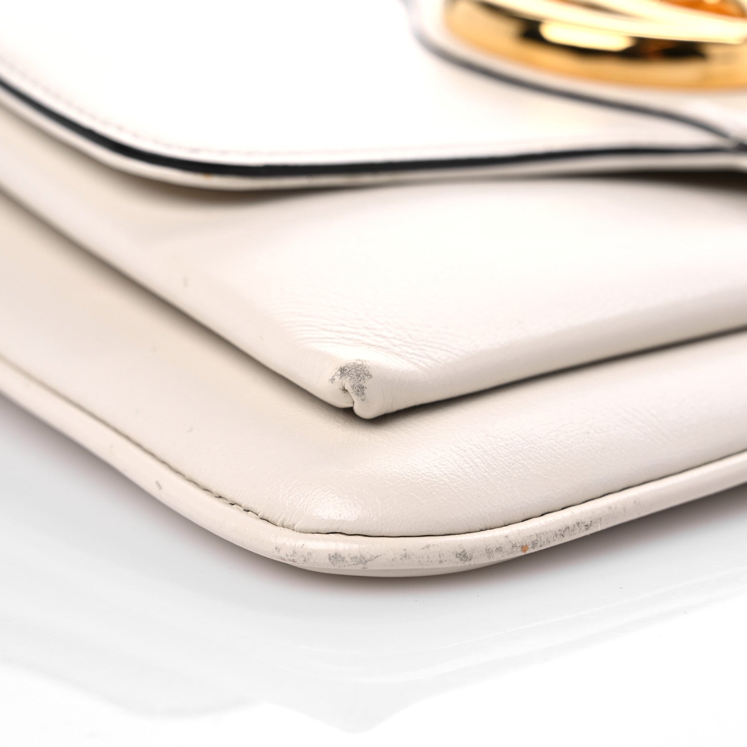 Gucci Calfskin Small Arli Flap Shoulder Bag Mystic White 8 of 15
