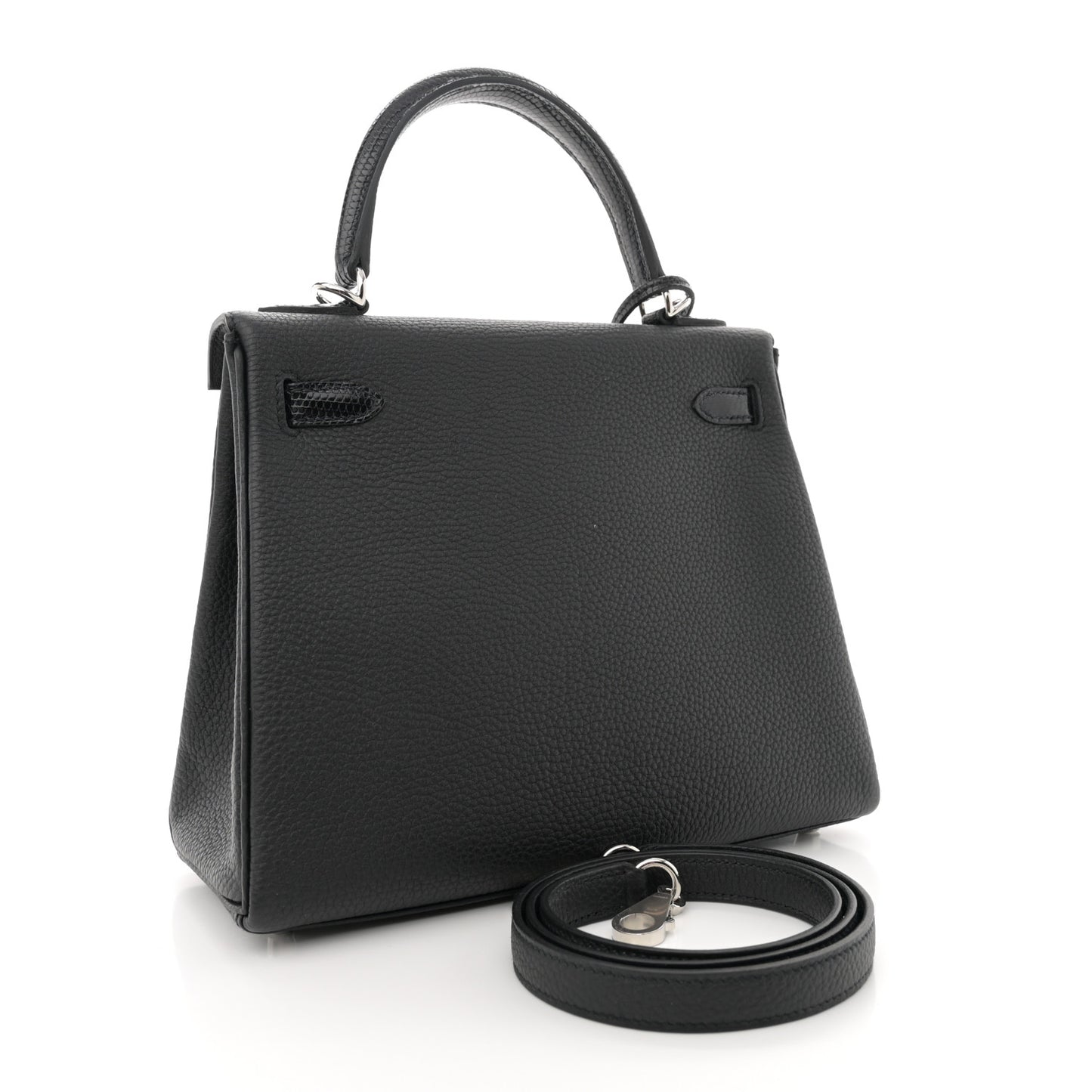 Togo Lizard Kelly Retourne Touch 25 Black