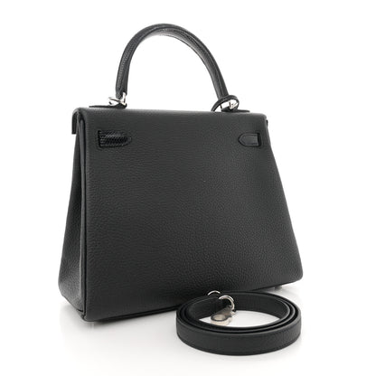 Hermes Togo Lizard Kelly Retourne Touch 25 Black 3 of 11