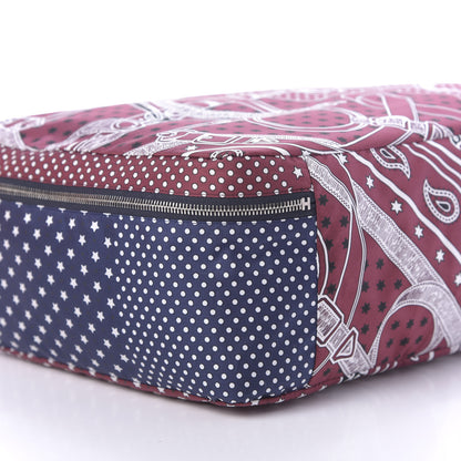 Hermes Silk Eperon d'Or Bandana Travelsilk PM Cube Bordeaux Bleu Marine 6 of 11