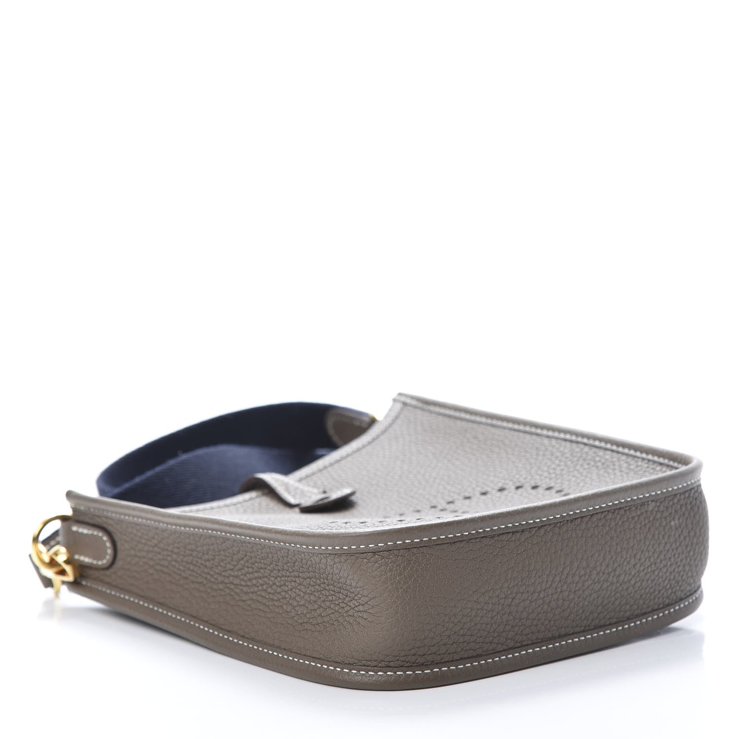 Hermes Taurillon Clemence Amazone Evelyne TPM Etoupe Bleu Indigo 4 of 11