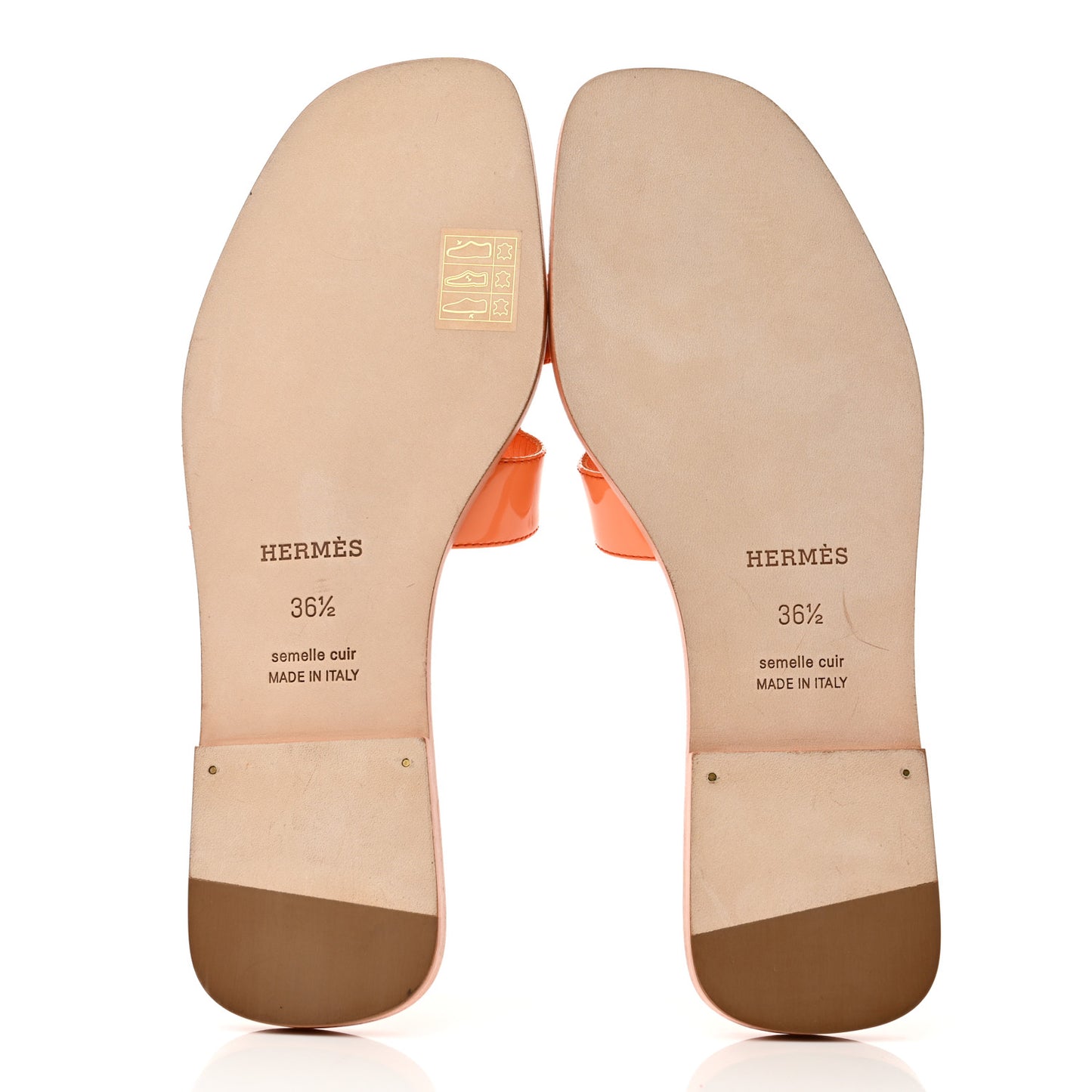 Patent Oran Sandals 36.5 Orange Melon