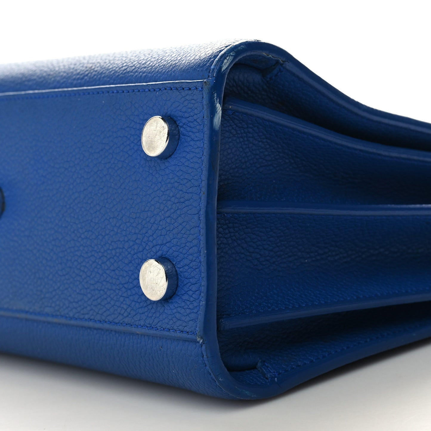 Grained Calfskin Nano Sac De Jour Royal Blue