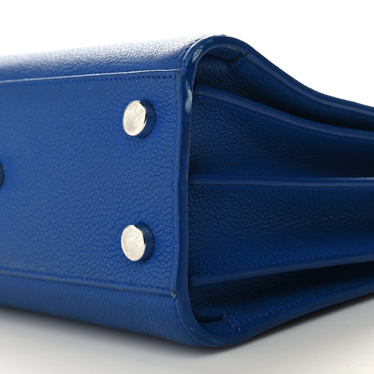 Saint Laurent Grained Calfskin Nano Sac De Jour Royal Blue 9 of 14