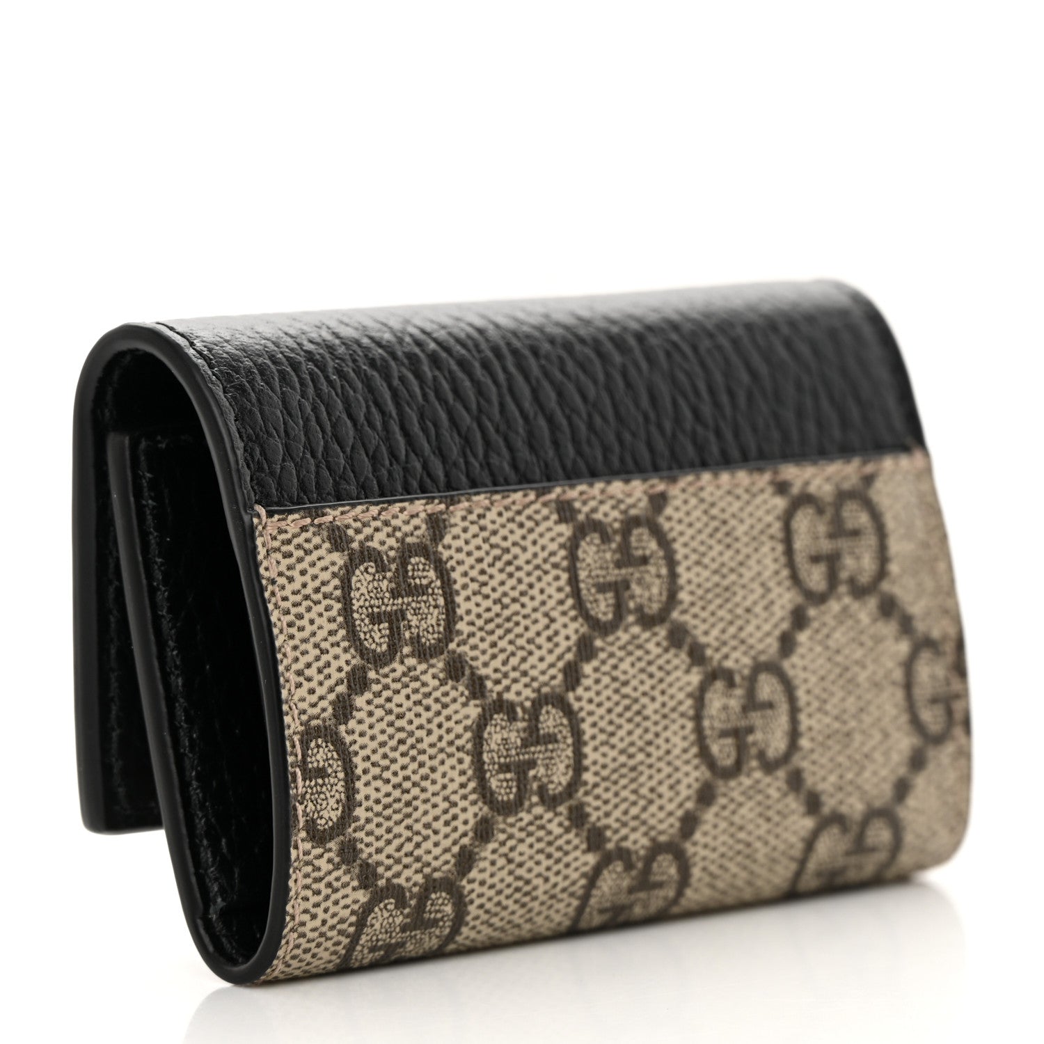 Gucci Dollar Calfskin GG Supreme Monogram GG Marmont 6 Key Holder Case Black Beige Ebony 3 of 8