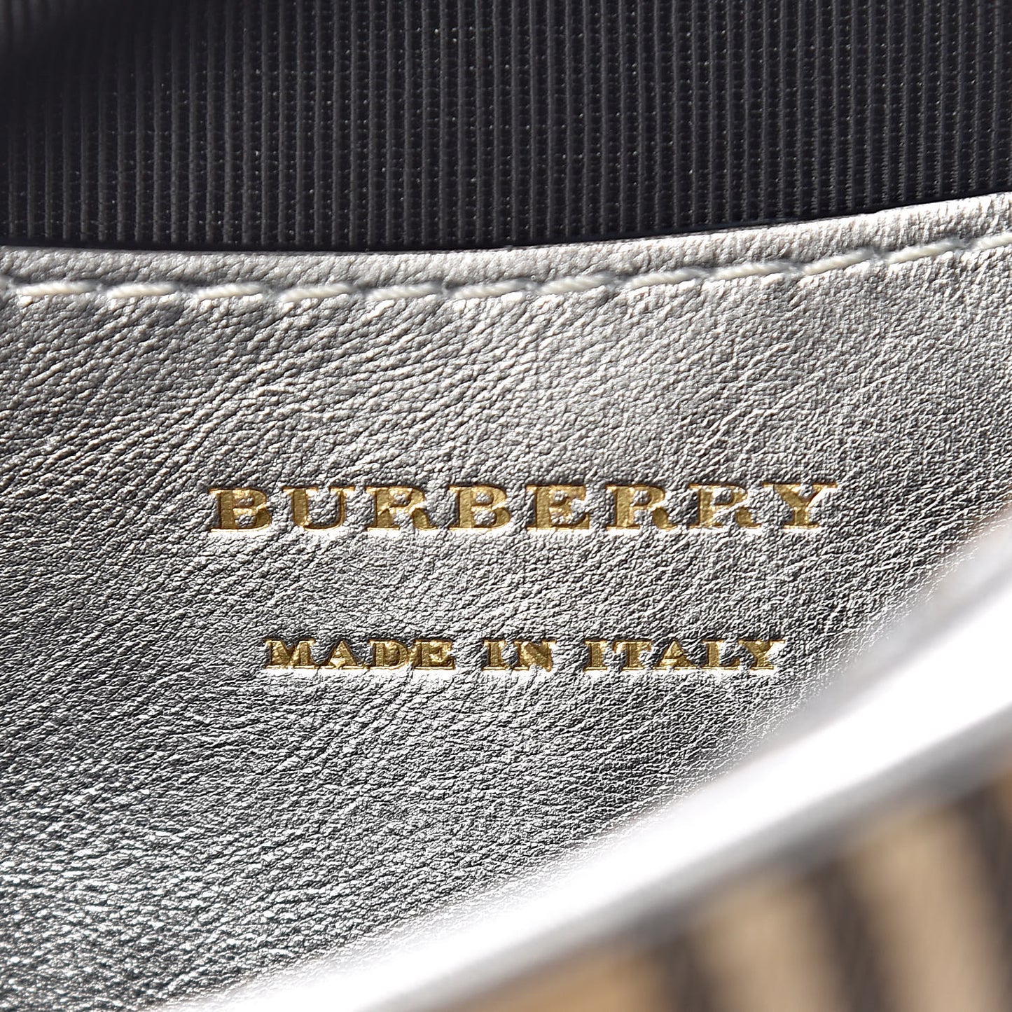 Metallic Smooth Calfskin 1983 Knight Check Link Bum Bag Silver