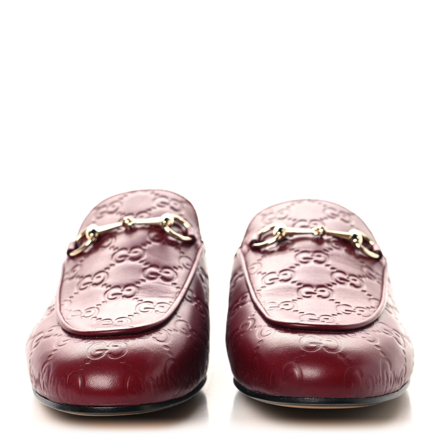 Glamour Calfskin Guccissima Womens Princetown Slippers 39 Rosso Ancora