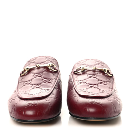 Gucci Glamour Calfskin Guccissima Womens Princetown Slippers 39 Rosso Ancora 3 of 10