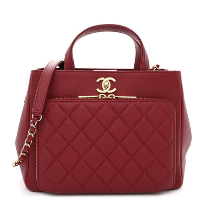 Chanel Caviar Quilted Small Business Affinity Shopping Bag Red 1 of 11