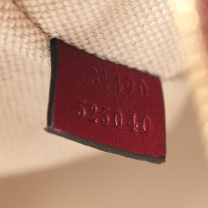 Gucci GG Supreme Monogram Textured Dollar Calfskin Web Super Mini Ophidia Top Handle Bowler Bag Rosso Ancora 7 of 10