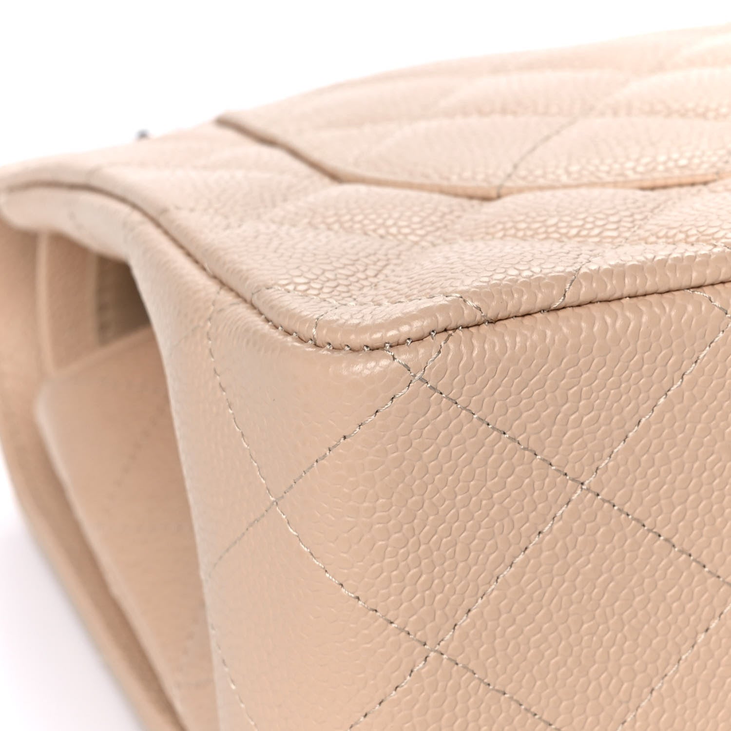 Chanel Caviar Quilted Jumbo Double Flap Beige Clair 11 of 12