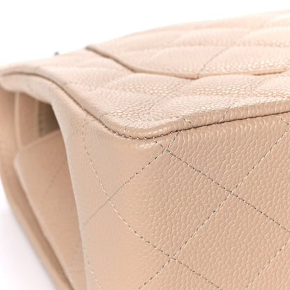 Chanel Caviar Quilted Jumbo Double Flap Beige Clair 11 of 12