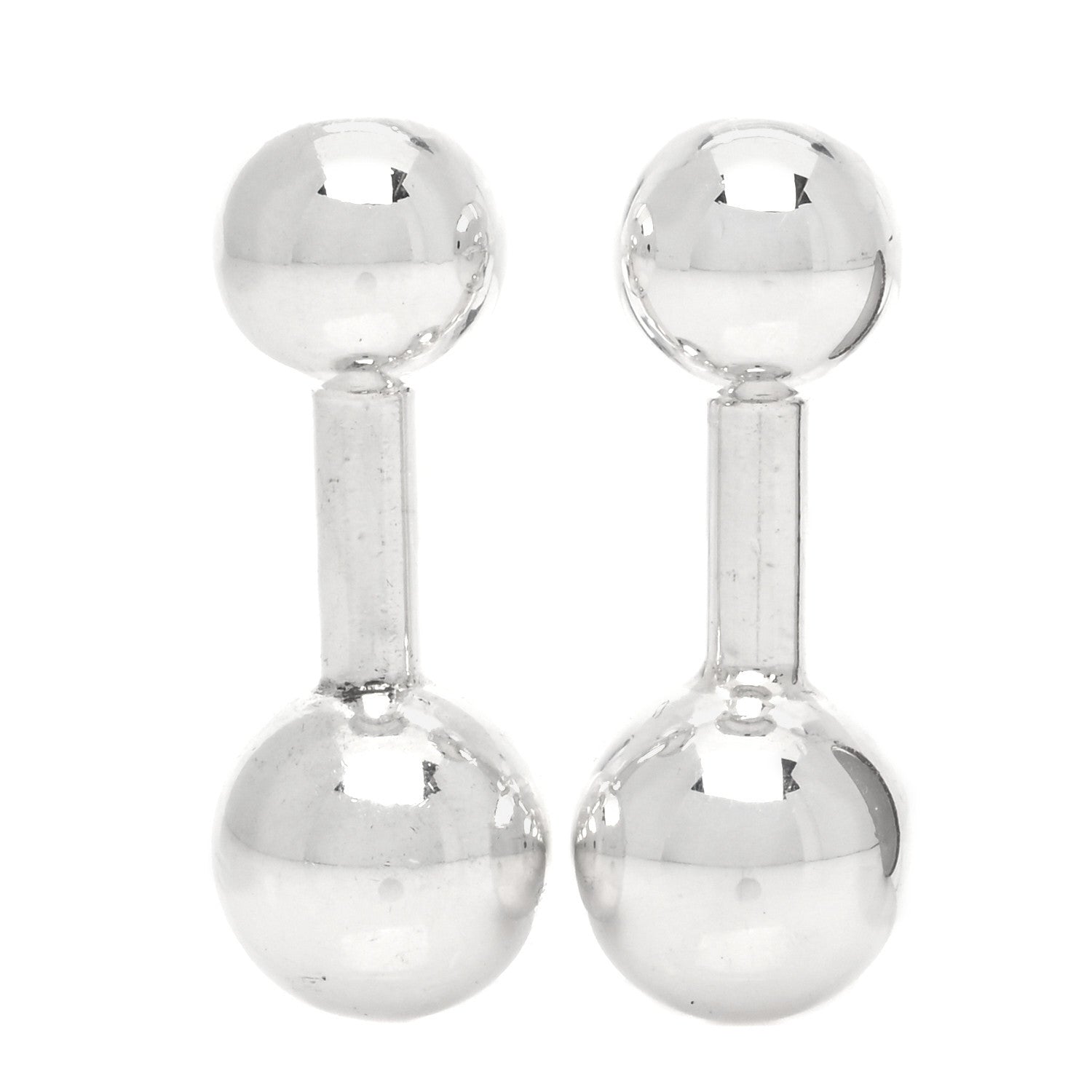 Tiffany Sterling Silver Barbell Cufflinks 3 of 4