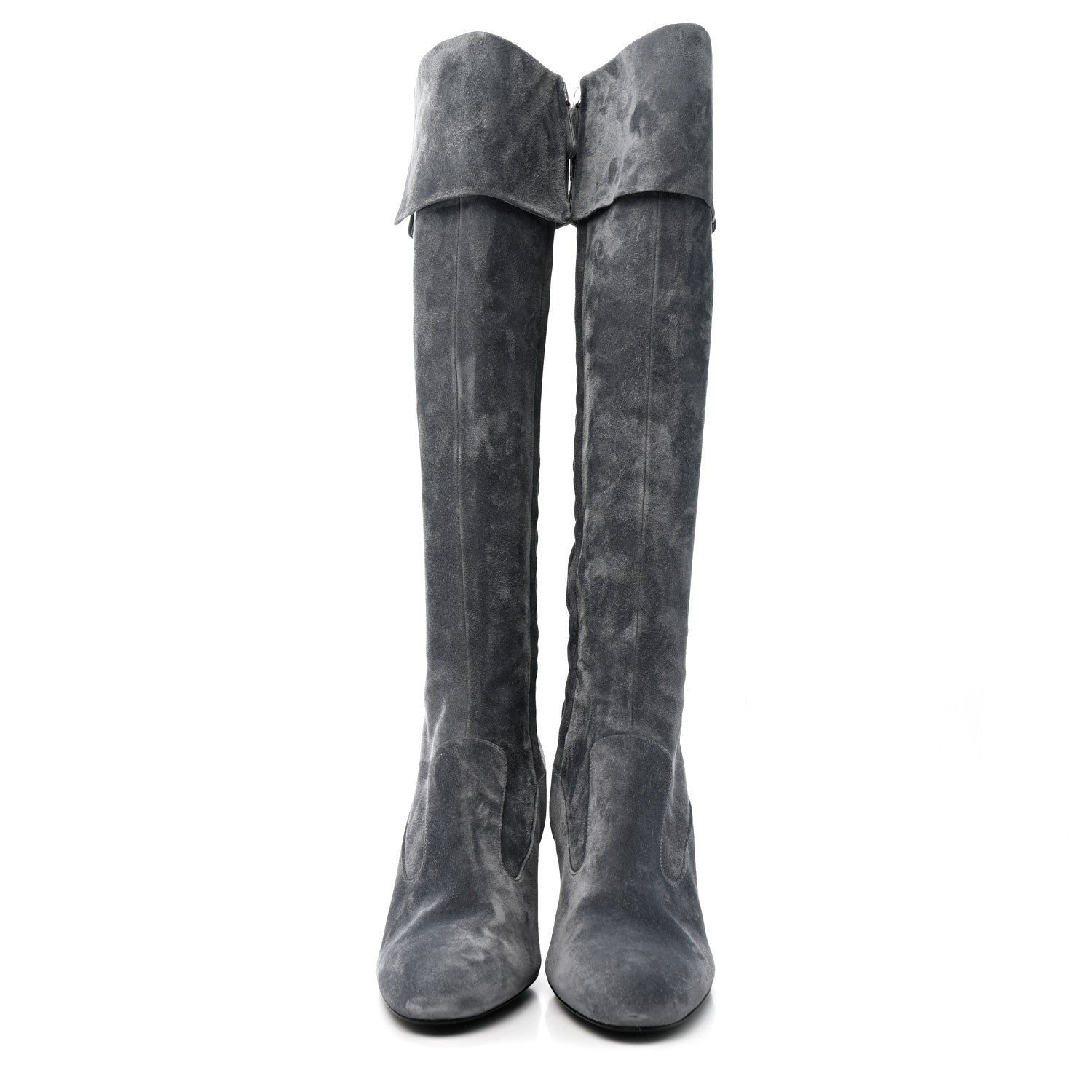 Chanel Suede High Boots 41 Grey 2 of 8