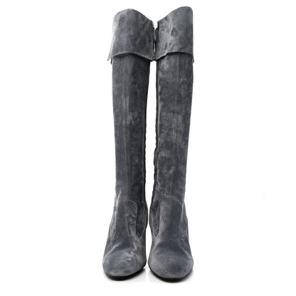 Chanel Suede High Boots 41 Grey 2 of 8