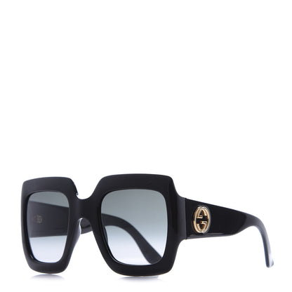 Gucci Acetate Square Frame Sunglasses GG0053S Black 1 of 8