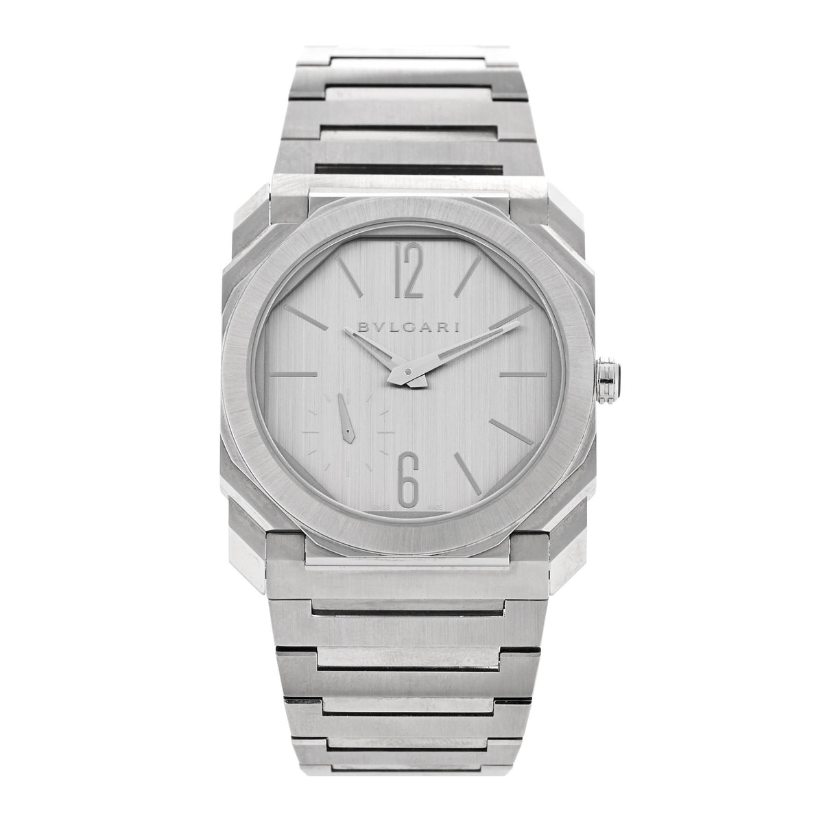 Stainless Steel 40mm Octo Finissimo Automatic Watch Silver