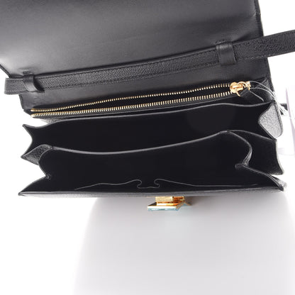 Celine Goatskin Medium Classic Box Flap Bag Black 5 of 8