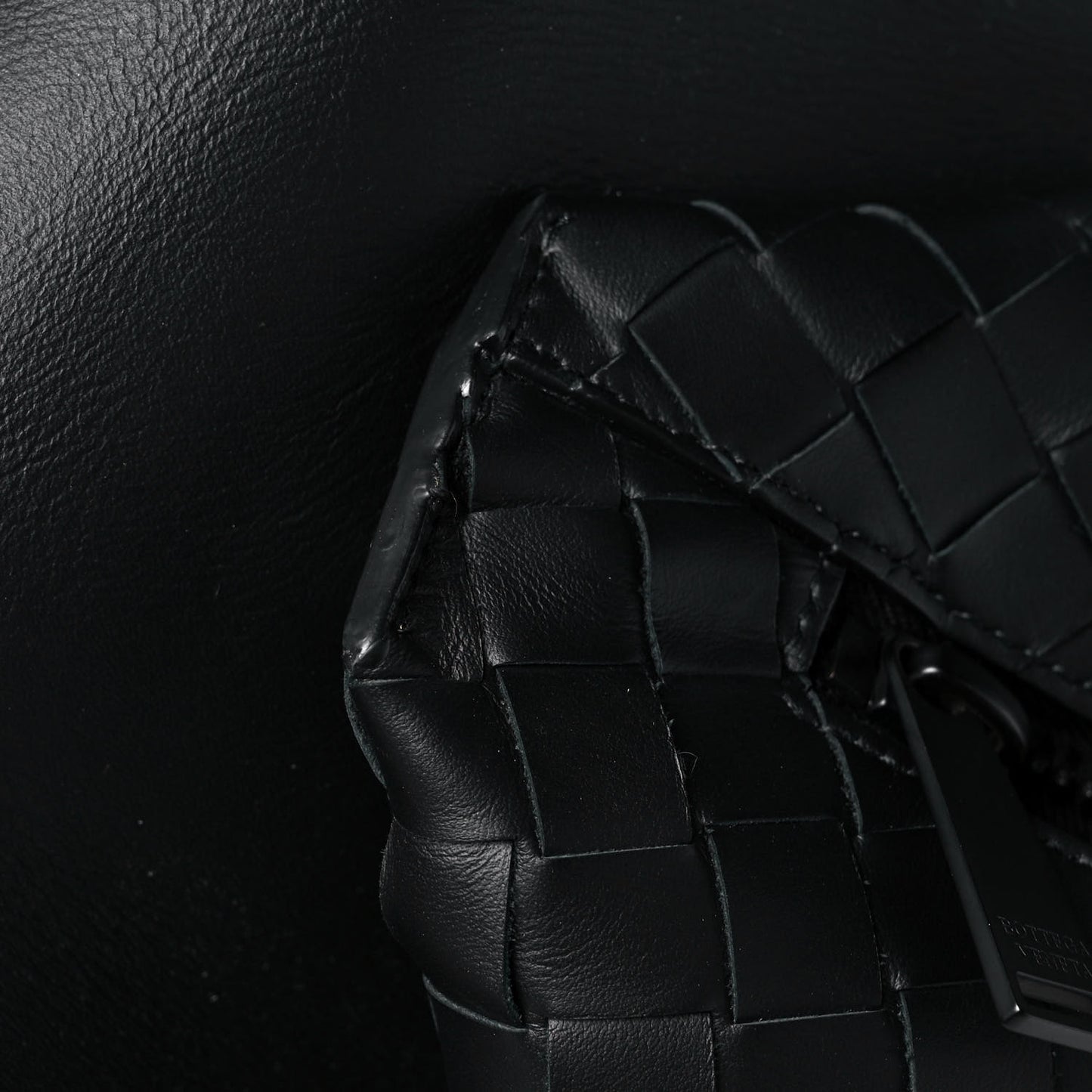Nappa Intrecciato Maxi Convertible Tote Black