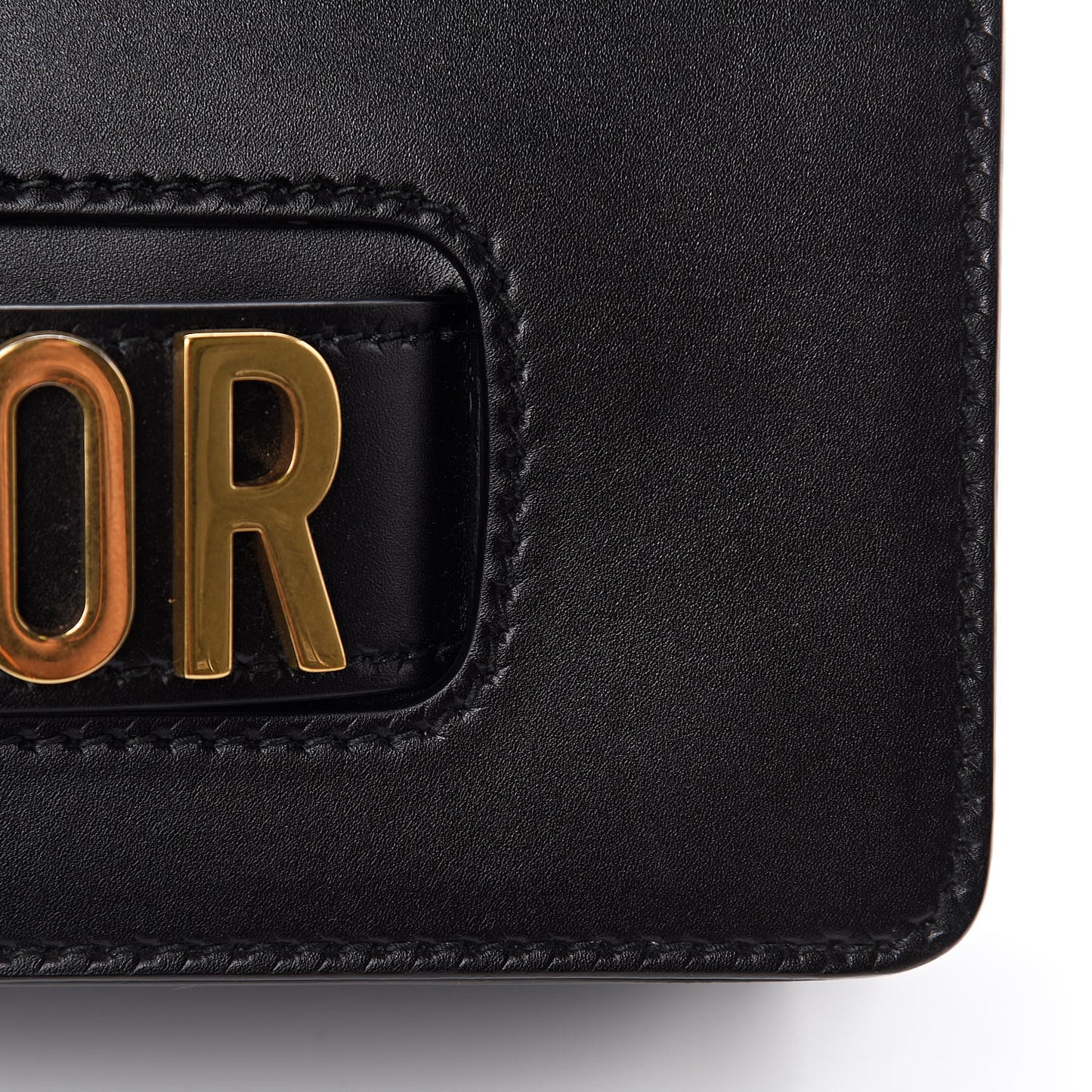 Calfskin J'Adior Chain Flap Bag Black