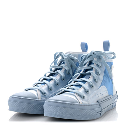 Christian Dior X DANIEL ARSHAM Technical Canvas Oblique Mens B23 High Top Sneakers 43 Blue Beige 4 of 8