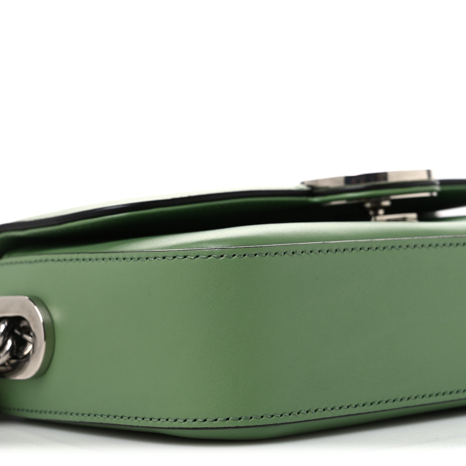 Gucci Senna Calfskin Petite GG Top Handle Shoulder Bag Green Soil Grass 9 of 10