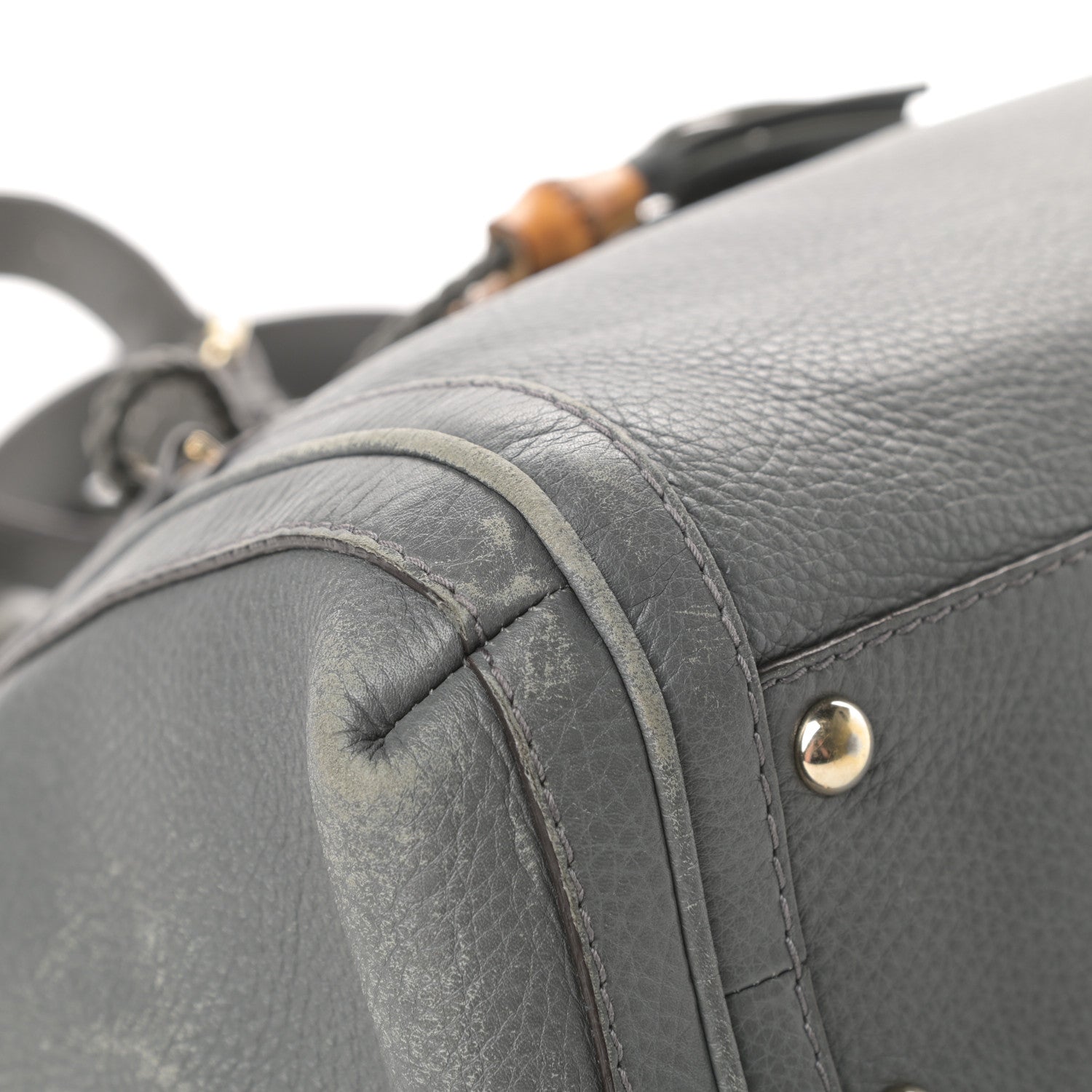 Gucci Pebbled Calfskin Small Bella Top Handle Bag Gray 9 of 18