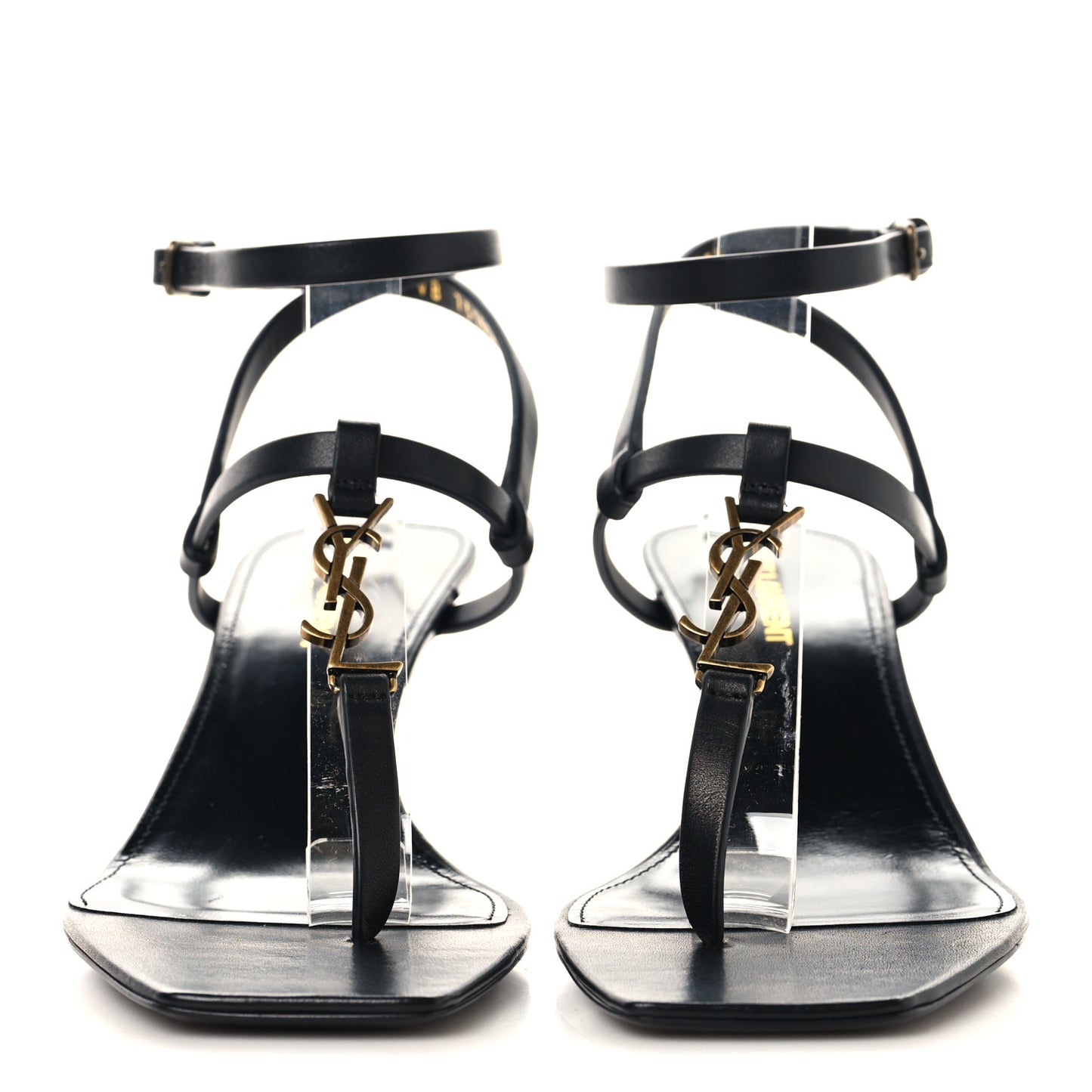 Calfskin Cassandra 60 Sandals 37.5 Black