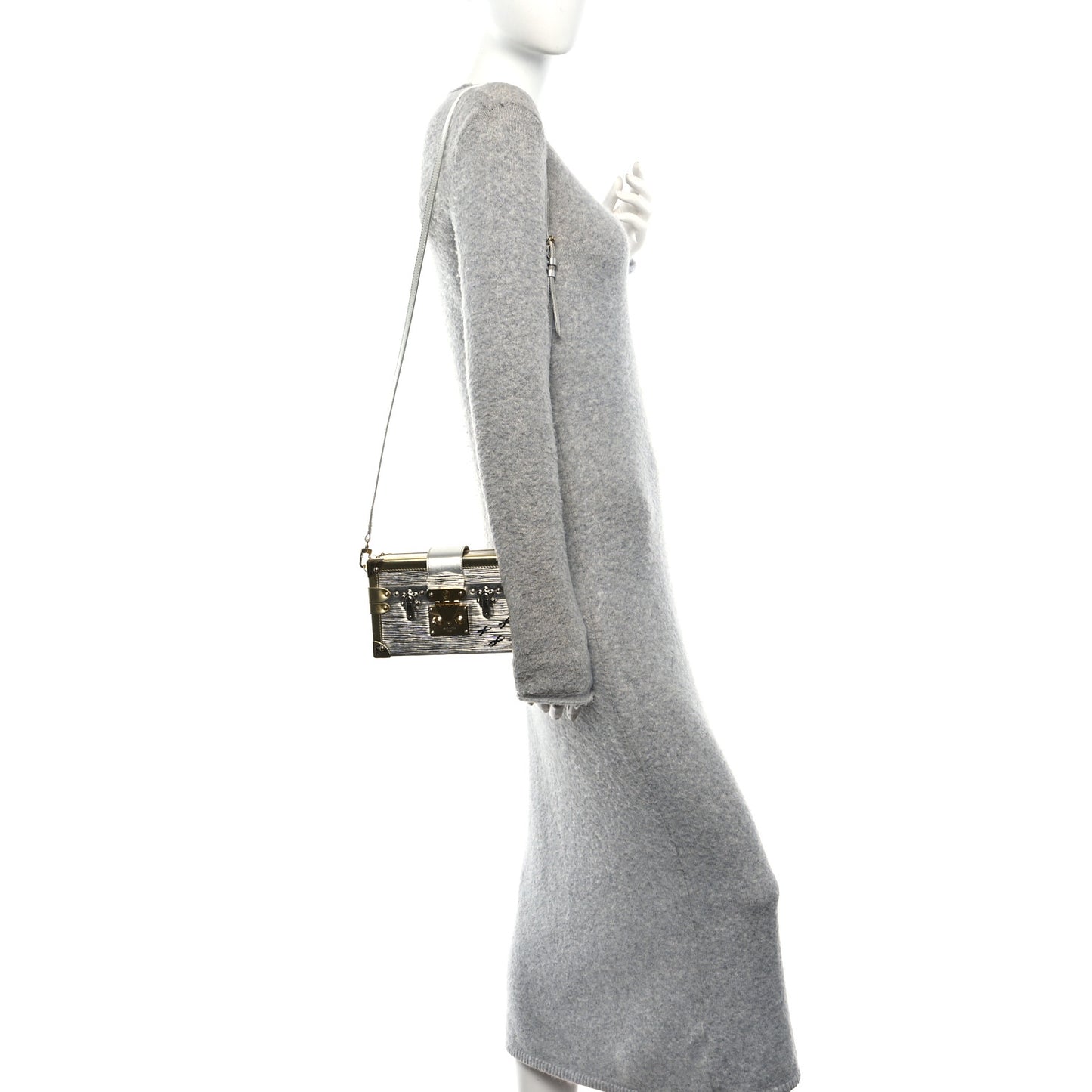 Metallic Epi Petite Malle Silver
