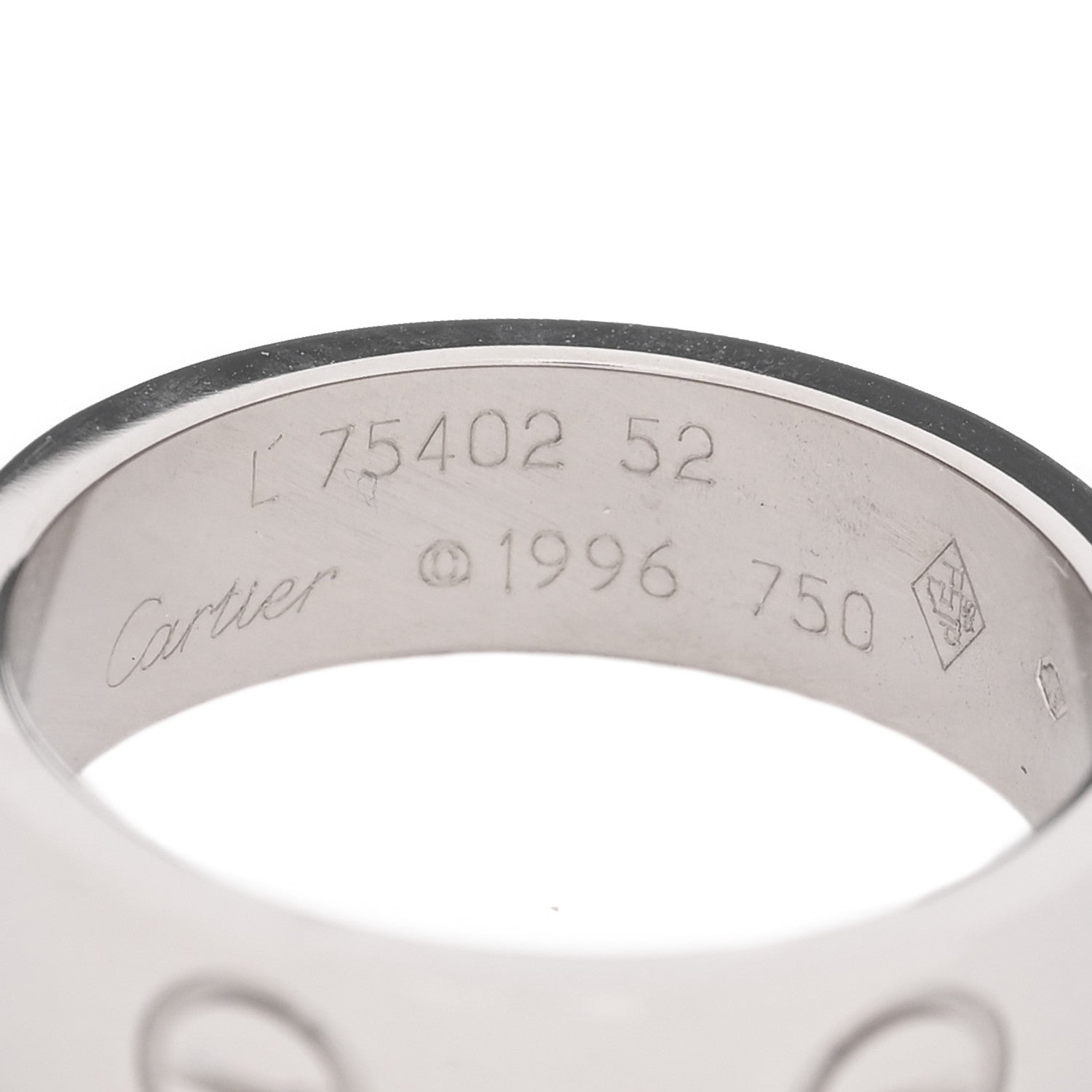 Cartier 18K White Gold 5.5mm LOVE Ring 52 6 4 of 5