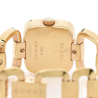 Gucci Stainless Steel Diamond Mother of Pearl 24mm G-Gucci Square Quartz Watch 5 of 5